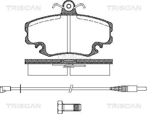 Triscan 8110 25005 - Bremžu uzliku kompl., Disku bremzes ps1.lv