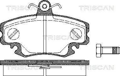 Triscan 8110 25010 - Bremžu uzliku kompl., Disku bremzes ps1.lv