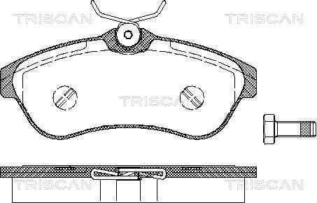 Triscan 8110 28027 - Bremžu uzliku kompl., Disku bremzes ps1.lv