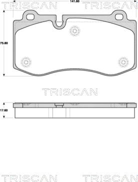 Triscan 8110 23049 - Bremžu uzliku kompl., Disku bremzes ps1.lv