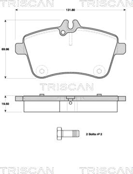 Triscan 8110 23053 - Bremžu uzliku kompl., Disku bremzes ps1.lv