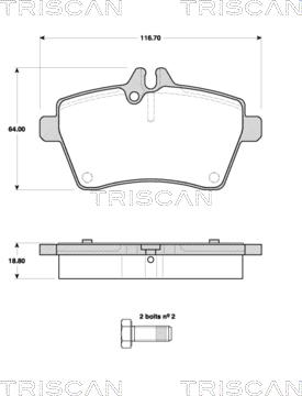 Triscan 8110 23052 - Bremžu uzliku kompl., Disku bremzes ps1.lv