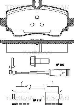 BOSCH 986424469 - Bremžu uzliku kompl., Disku bremzes ps1.lv