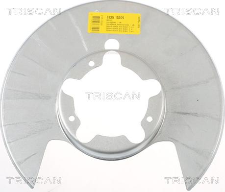 Triscan 8125 15209 - Dubļu sargs, Bremžu disks ps1.lv