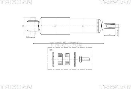 Triscan 8705 29206 - Amortizators ps1.lv