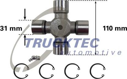 Trucktec Automotive 01.34.038 - Šarnīrs, Garenvārpsta ps1.lv