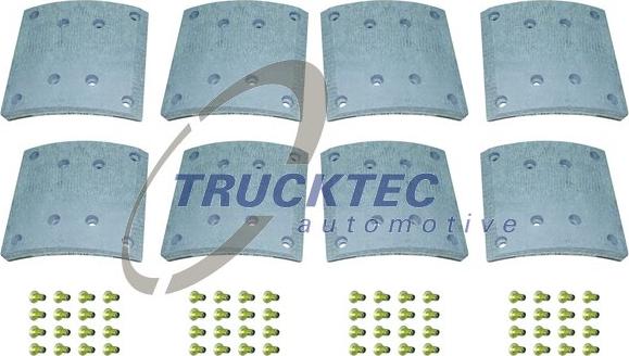 Trucktec Automotive 01.35.005 - Bremžu uzliku kompl., Trumuļu bremzes ps1.lv