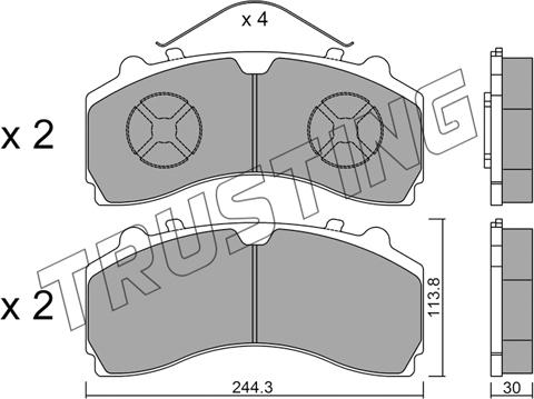 Meyle MBP1805PD - Bremžu uzliku kompl., Disku bremzes ps1.lv