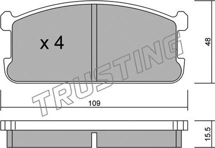 Trusting 496.0 - Bremžu uzliku kompl., Disku bremzes ps1.lv