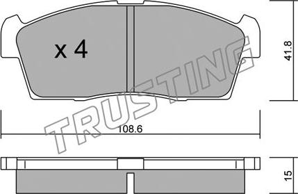 Trusting 455.0 - Bremžu uzliku kompl., Disku bremzes ps1.lv