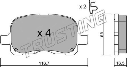 Trusting 458.0 - Bremžu uzliku kompl., Disku bremzes ps1.lv