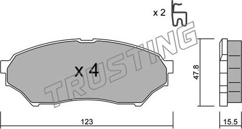 Trusting 412.0 - Bremžu uzliku kompl., Disku bremzes ps1.lv