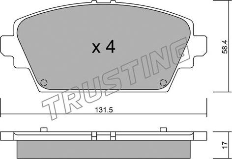 Trusting 480.0 - Bremžu uzliku kompl., Disku bremzes ps1.lv