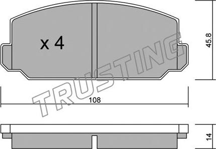 Trusting 477.0 - Bremžu uzliku kompl., Disku bremzes ps1.lv