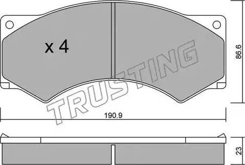 Trusting 595.0 - Bremžu uzliku kompl., Disku bremzes ps1.lv