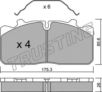 Trusting 598.0 - Bremžu uzliku kompl., Disku bremzes ps1.lv