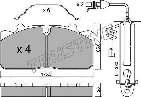 Trusting 598.2W - Bremžu uzliku kompl., Disku bremzes ps1.lv