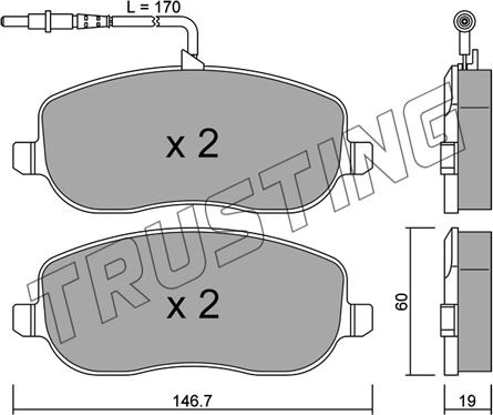 Trusting 546.0 - Bremžu uzliku kompl., Disku bremzes ps1.lv