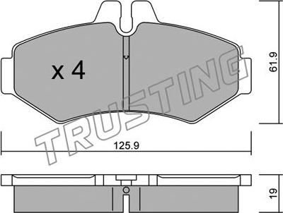 Trusting 588.0 - Bremžu uzliku kompl., Disku bremzes ps1.lv