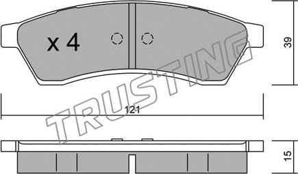 Trusting 526.0 - Bremžu uzliku kompl., Disku bremzes ps1.lv