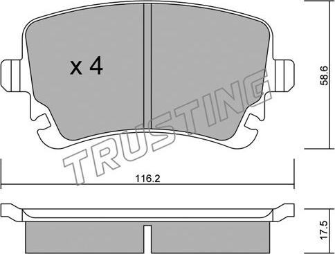 Trusting 570.2 - Bremžu uzliku kompl., Disku bremzes ps1.lv