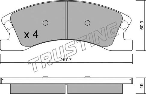 Trusting 642.0 - Bremžu uzliku kompl., Disku bremzes ps1.lv