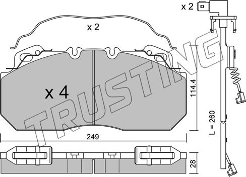 Trusting 605.0W - Bremžu uzliku kompl., Disku bremzes ps1.lv