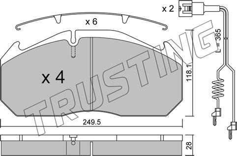 Trusting 602.3W - Bremžu uzliku kompl., Disku bremzes ps1.lv