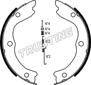 Trusting 067.196K - Bremžu loku kompl., Stāvbremze ps1.lv