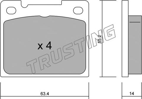 Trusting 004.0 - Bremžu uzliku kompl., Disku bremzes ps1.lv