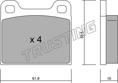 Trusting 003.0 - Bremžu uzliku kompl., Disku bremzes ps1.lv