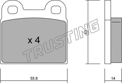 Trusting 002.0 - Bremžu uzliku kompl., Disku bremzes ps1.lv