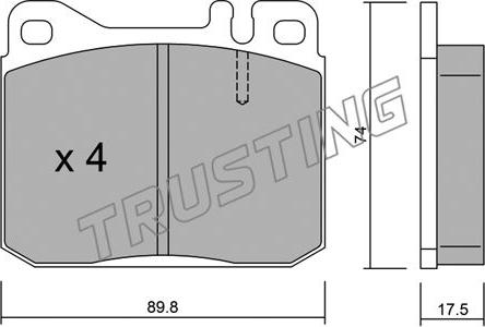 Trusting 013.1 - Bremžu uzliku kompl., Disku bremzes ps1.lv