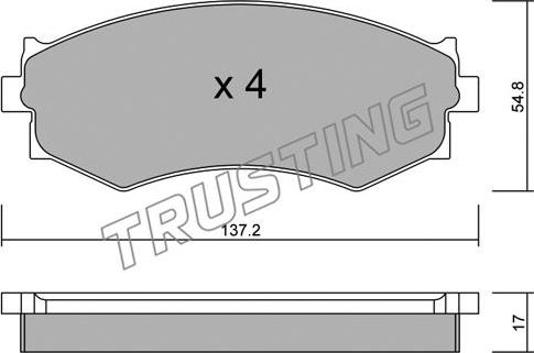 Trusting 197.0 - Bremžu uzliku kompl., Disku bremzes ps1.lv