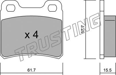 Trusting 143.0 - Bremžu uzliku kompl., Disku bremzes ps1.lv