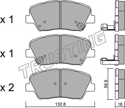 Magneti Marelli 363700202278 - Bremžu uzliku kompl., Disku bremzes ps1.lv