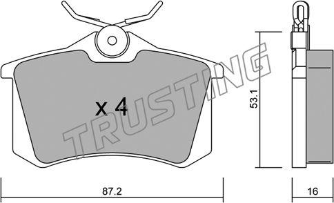 Trusting 102.2 - Bremžu uzliku kompl., Disku bremzes ps1.lv