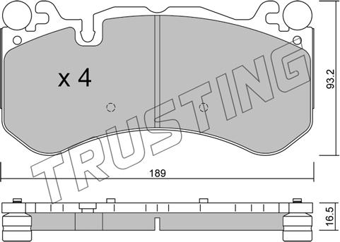 Trusting 1198.0 - Bremžu uzliku kompl., Disku bremzes ps1.lv