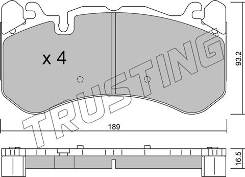 Trusting 1198.1 - Bremžu uzliku kompl., Disku bremzes ps1.lv