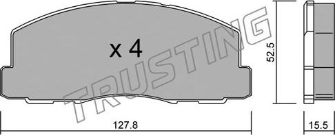 Trusting 116.0 - Bremžu uzliku kompl., Disku bremzes ps1.lv