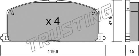 Trusting 110.0 - Bremžu uzliku kompl., Disku bremzes ps1.lv