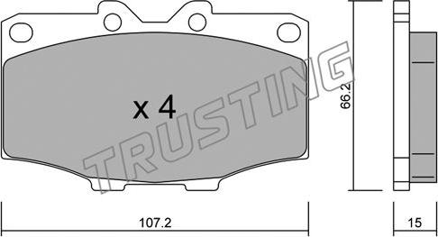 Trusting 111.0 - Bremžu uzliku kompl., Disku bremzes ps1.lv