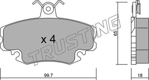 Trusting 122.0 - Bremžu uzliku kompl., Disku bremzes ps1.lv