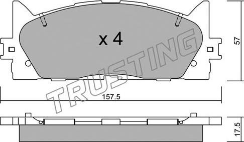 Trusting 899.0 - Bremžu uzliku kompl., Disku bremzes ps1.lv