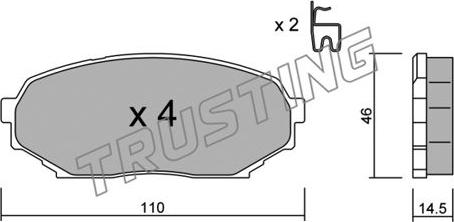 Trusting 397.0 - Bremžu uzliku kompl., Disku bremzes ps1.lv