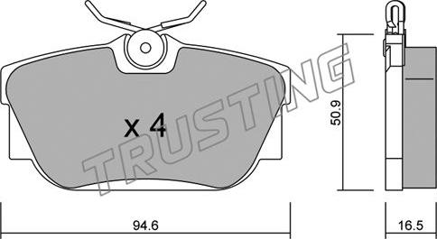 Trusting 355.0 - Bremžu uzliku kompl., Disku bremzes ps1.lv