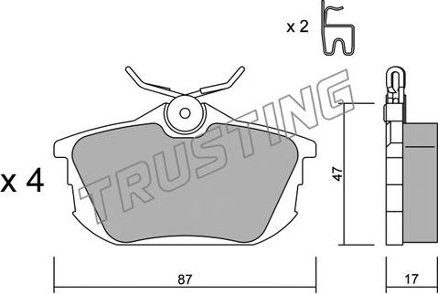 Trusting 356.0 - Bremžu uzliku kompl., Disku bremzes ps1.lv