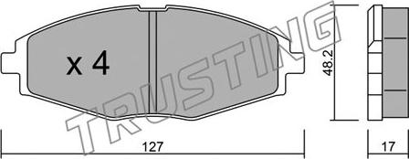 Trusting 302.0 - Bremžu uzliku kompl., Disku bremzes ps1.lv