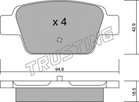 Trusting 332.0 - Bremžu uzliku kompl., Disku bremzes ps1.lv