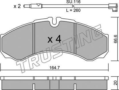 Trusting 221.7W - Bremžu uzliku kompl., Disku bremzes ps1.lv